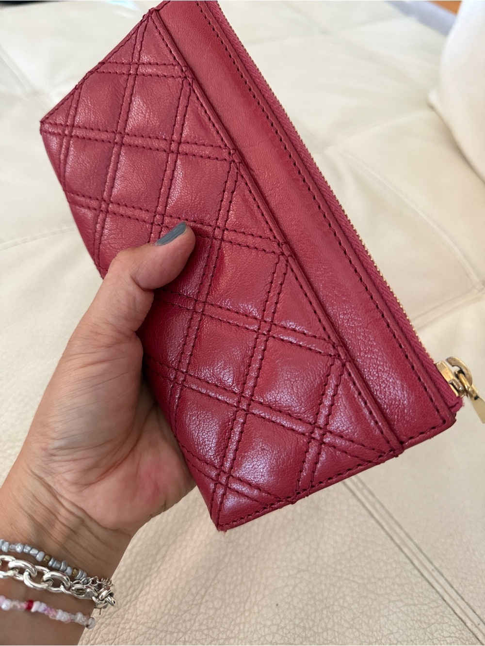 Marc Jacobs Quilted Rose Pink Wristlet Wallet with Gold Hardware - Picture 9 of 14